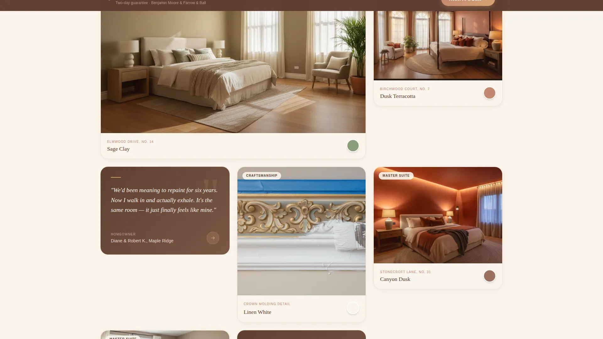 Master Suite Painting Service Landing Page Template