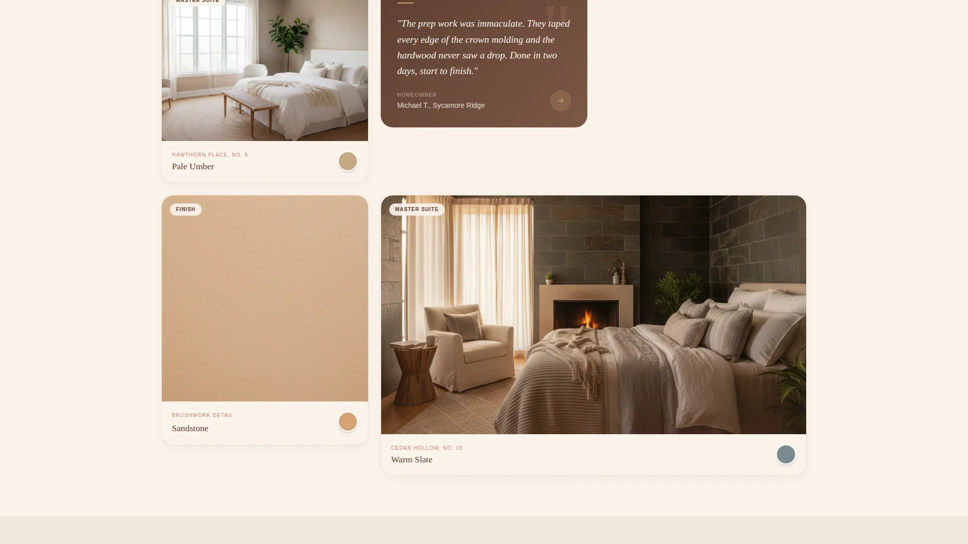 Master Suite Painting Service Landing Page Template