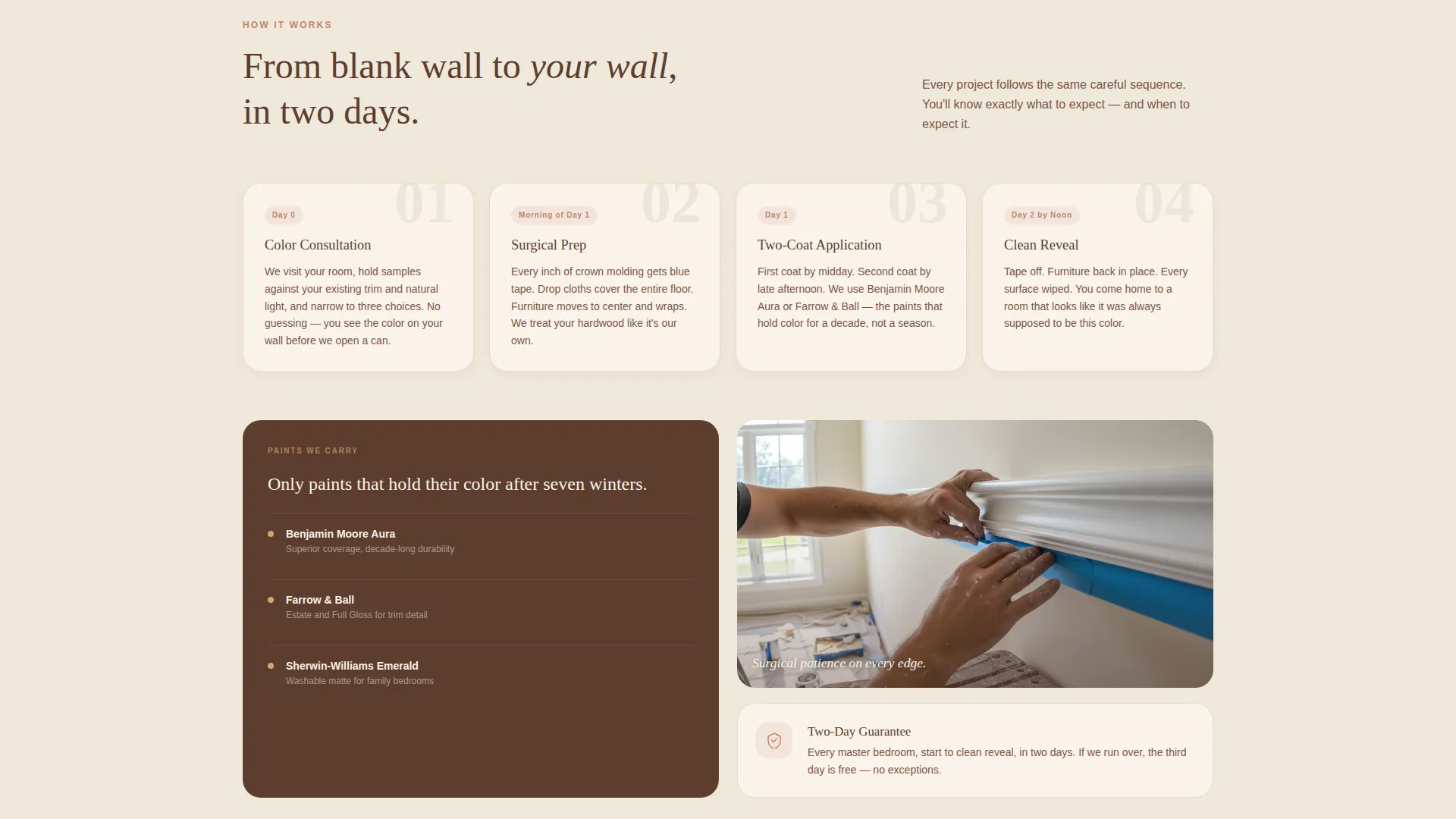 Master Suite Painting Service Landing Page Template
