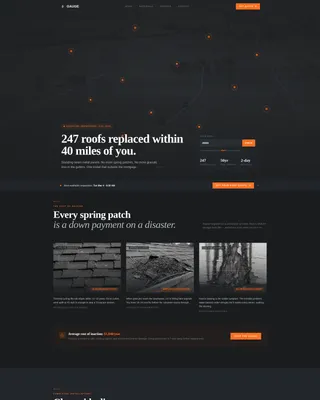 Metal Roofing Specialist Website Template with Job Map