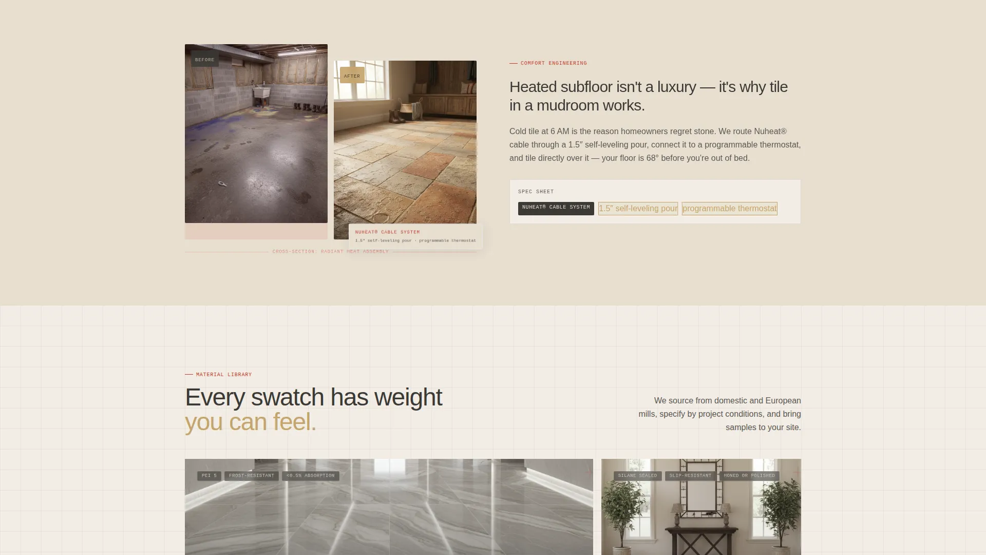 Mudroom & Entry Flooring Installer Landing Page