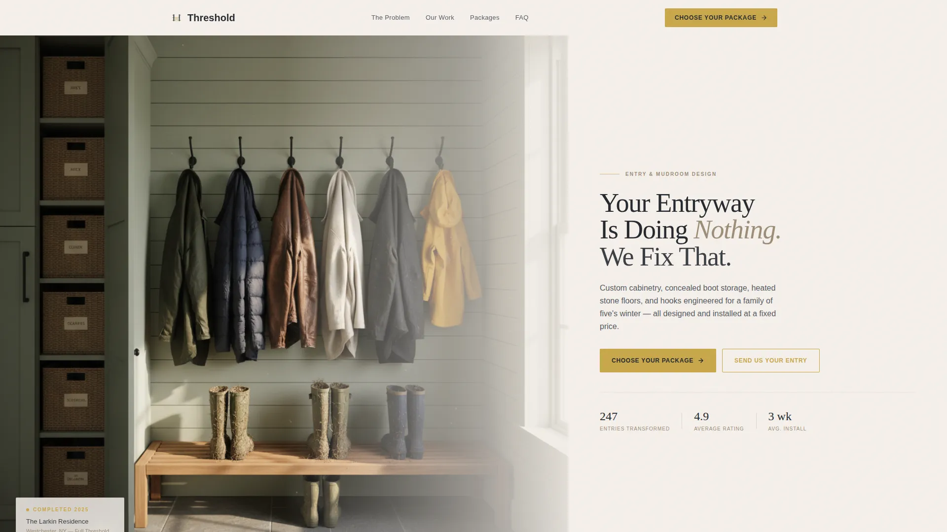 Refined Foyer Organization Landing Page Template