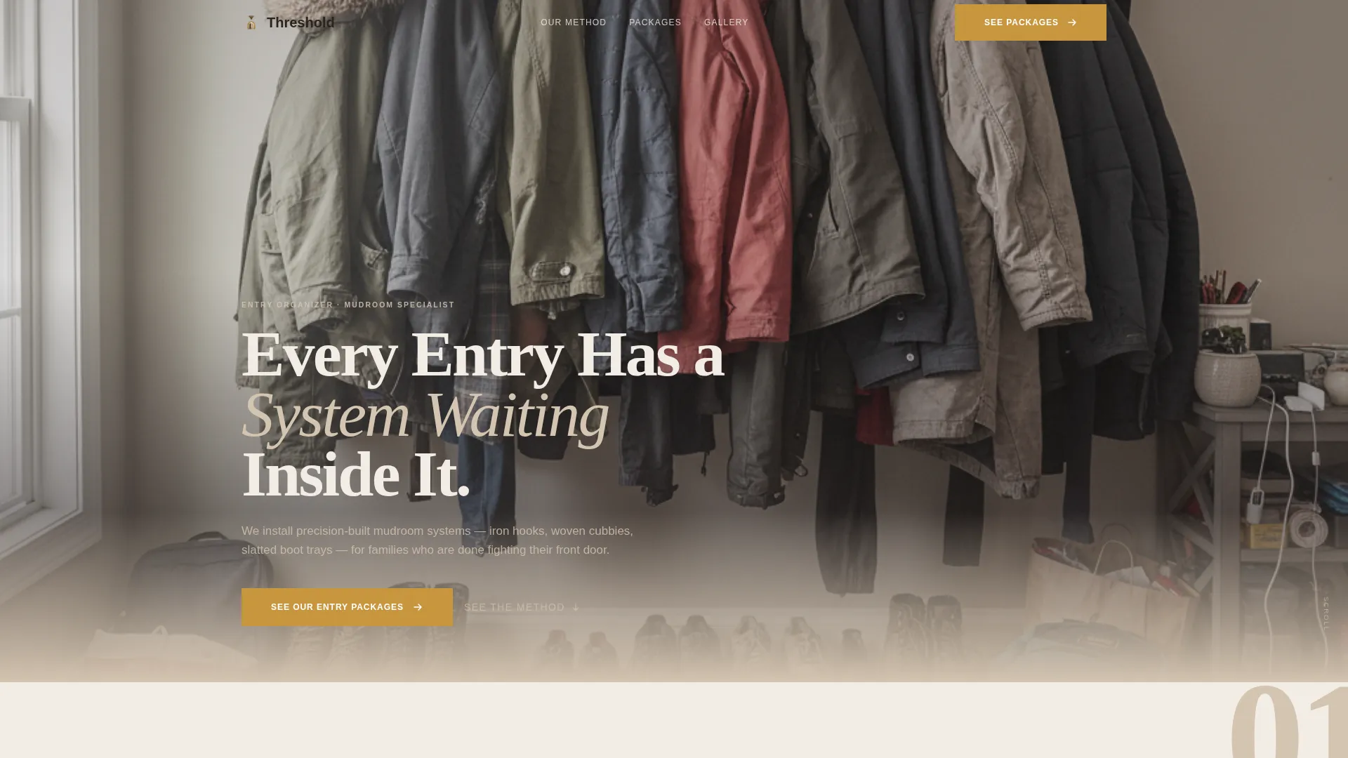 Mudroom & Entry Renovation Pricing Website Template