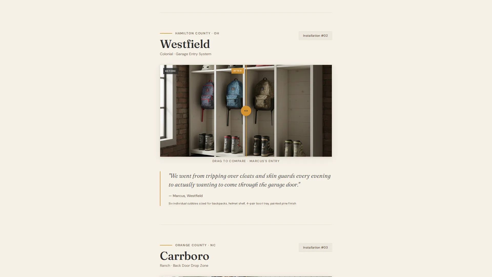 Landing Page Template for Entry Storage Workshops