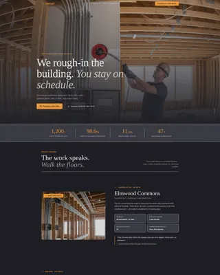 Multi-Family Apartment Construction Booking Website Template