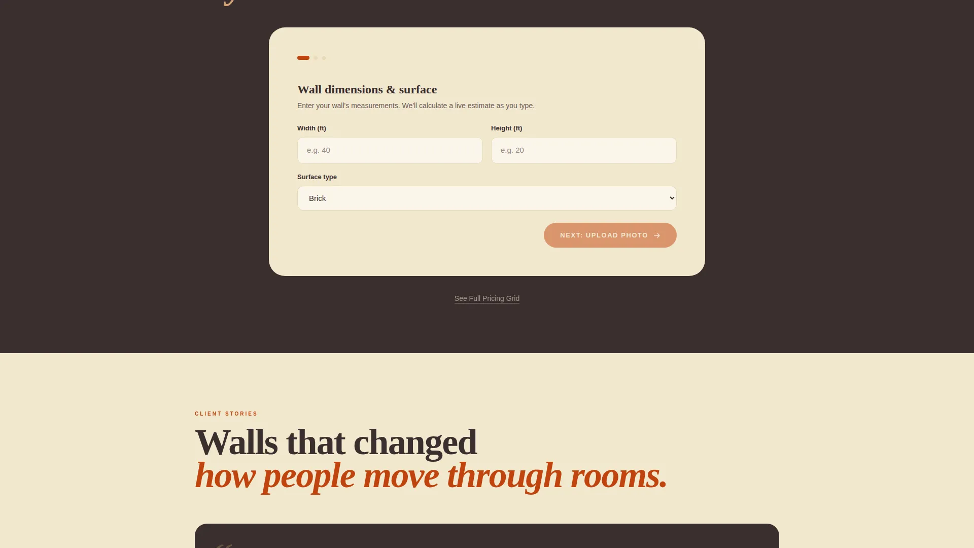 Painting & Wallpaper Pricing Website Template