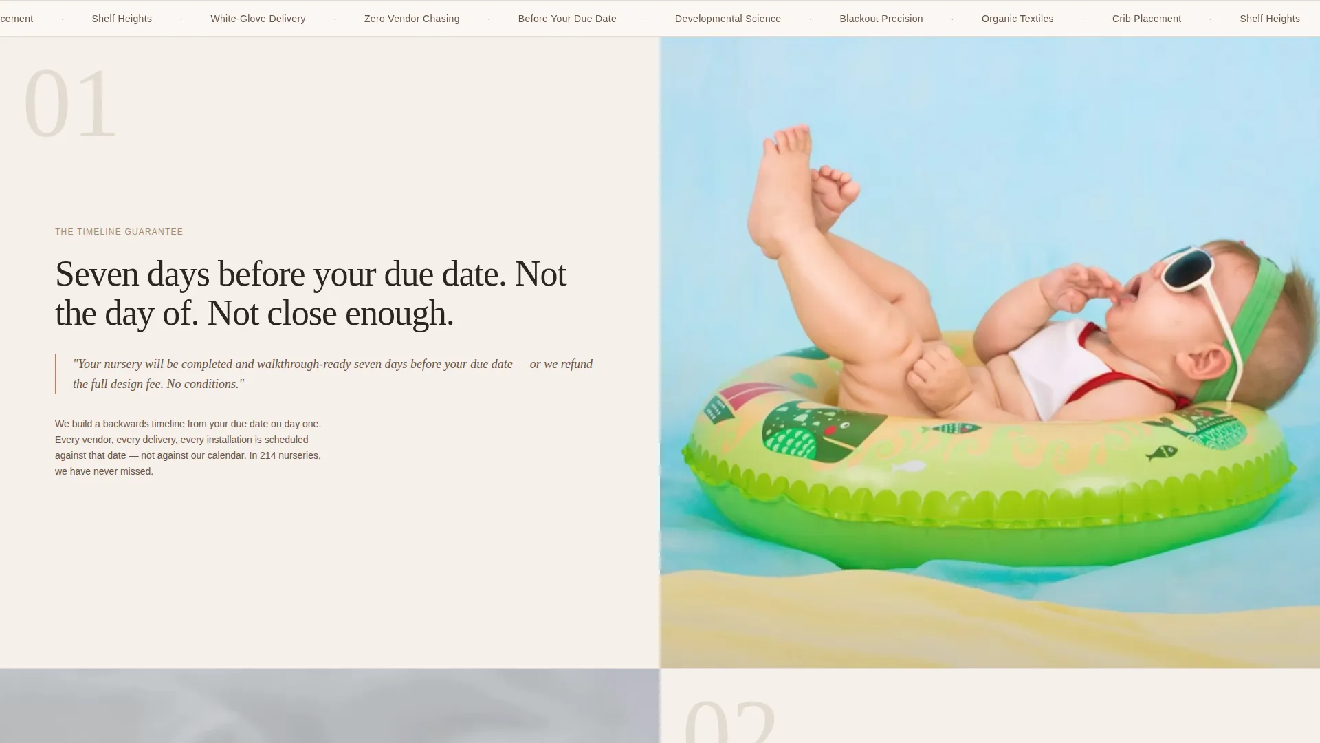 Nursery Renovation Booking Website Template