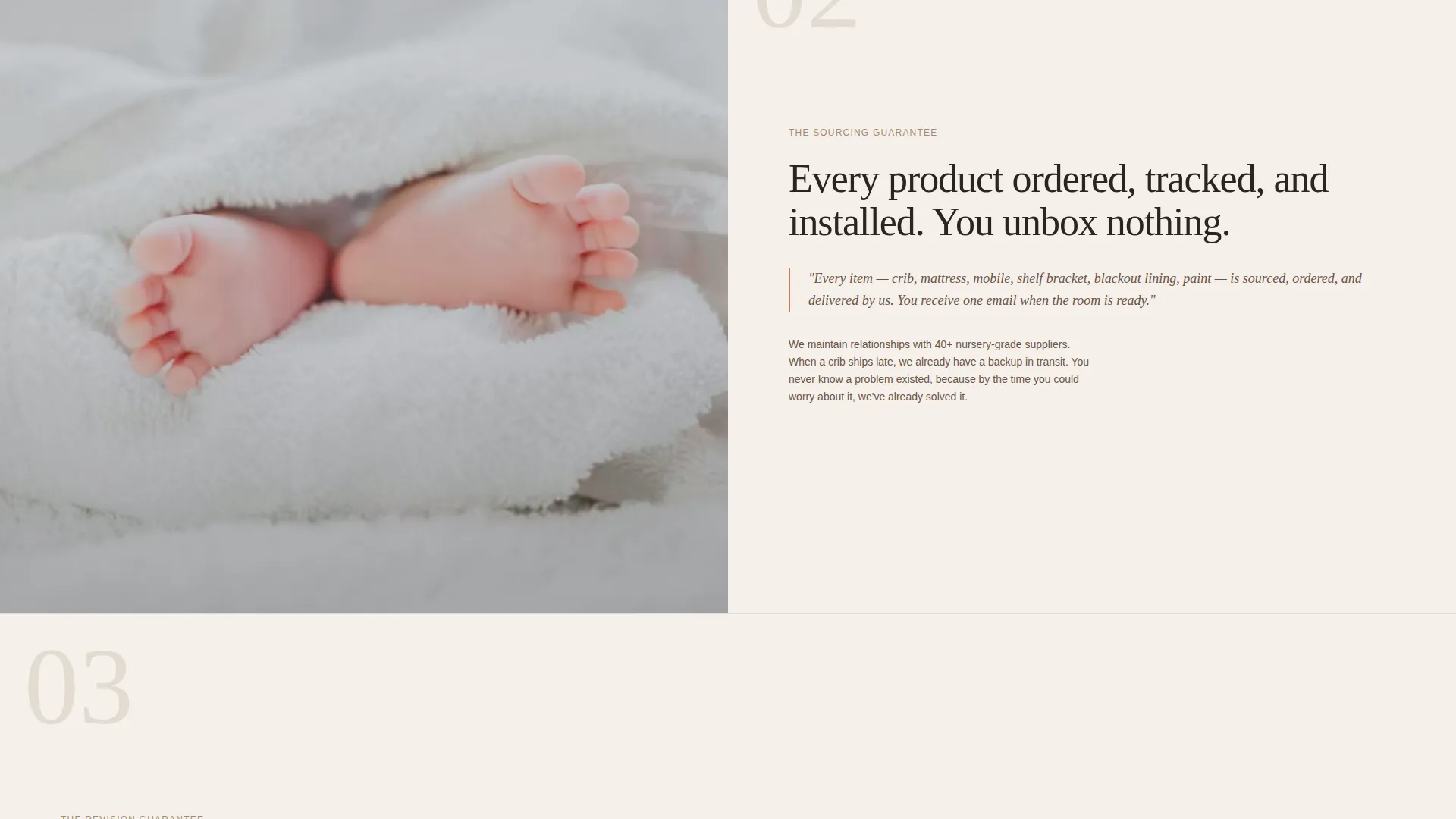 Nursery Renovation Booking Website Template