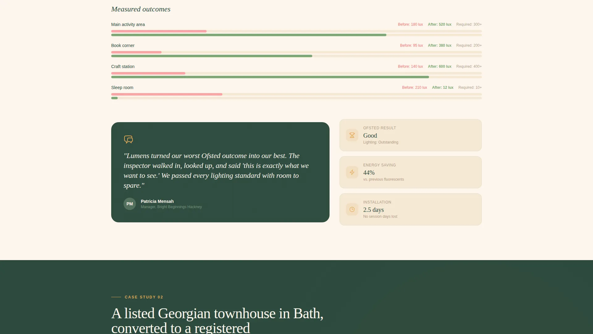 Nursery Renovation Advanced Booking Website Template