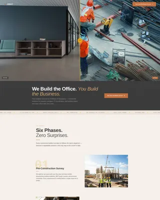 Office Building Construction Pricing Website Template