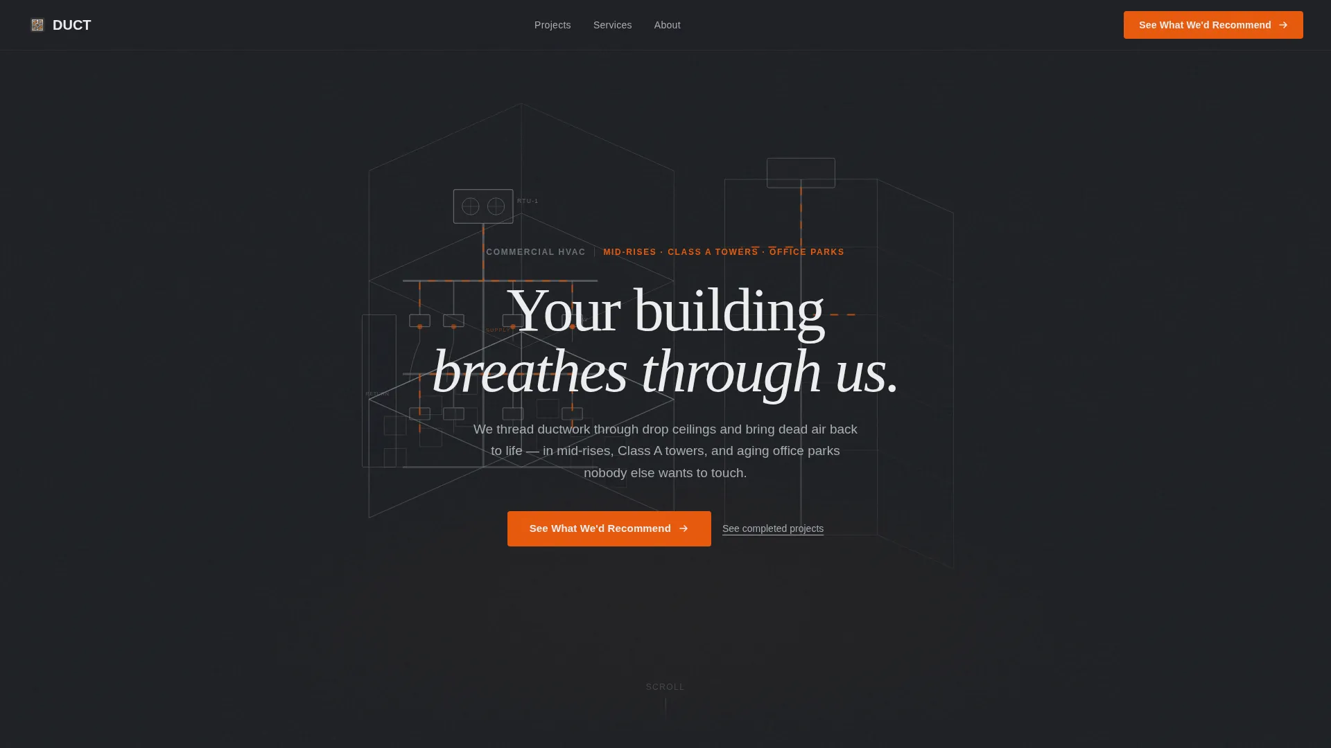 Industrial HVAC Contractor Landing Page Template