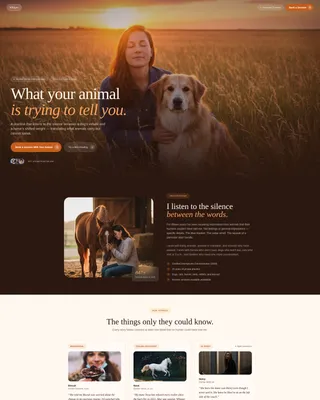 Animal Communication Landing Page Template