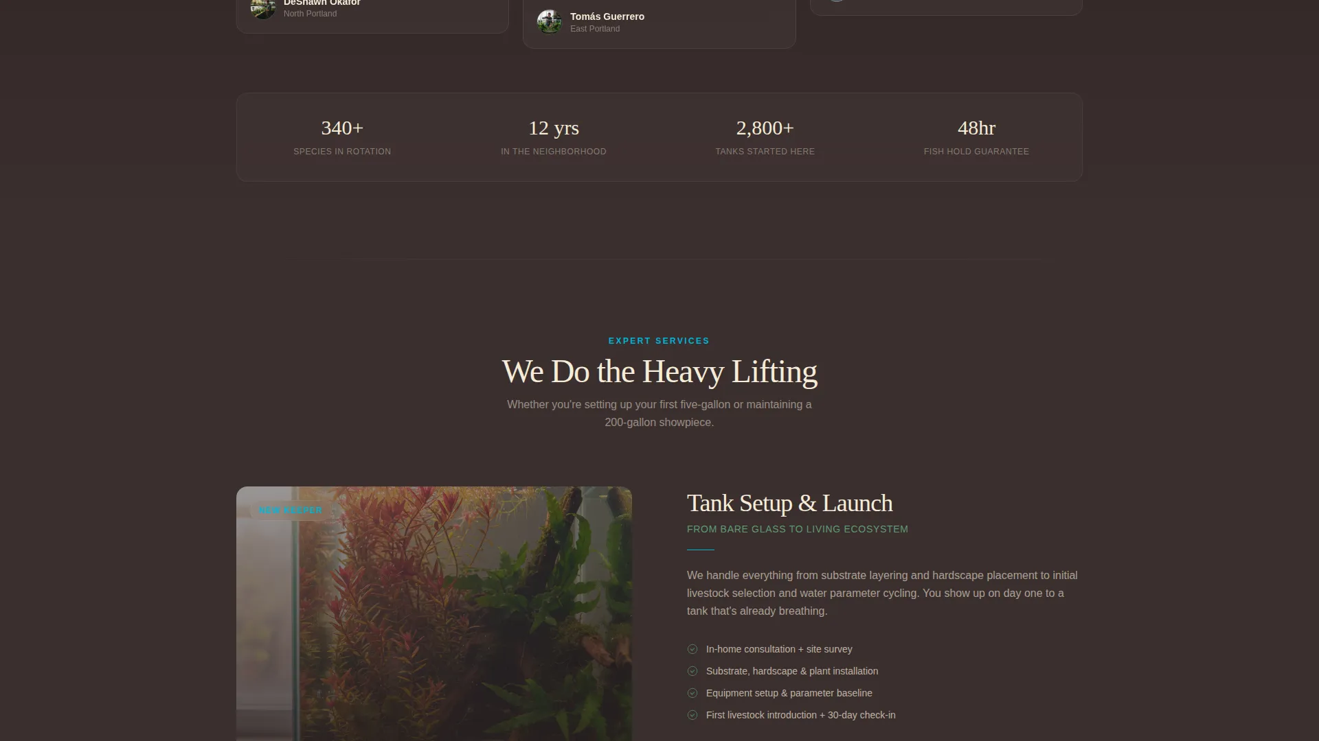 Aquarium Fish Store Landing Page Template