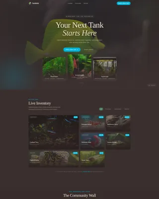 Aquarium Fish Store Landing Page Template