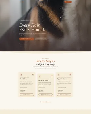 Dog Complete Booking Website Template