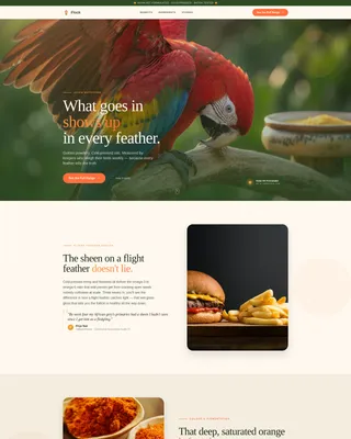 Bird Health Supplement Landing Page Template