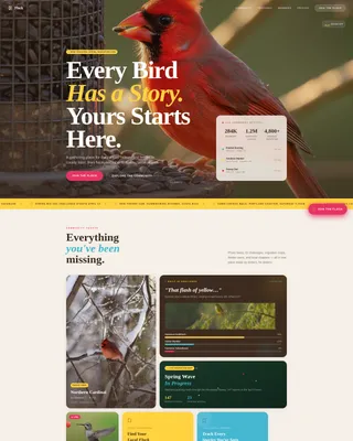 Vibrant Birding Community Landing Page Template