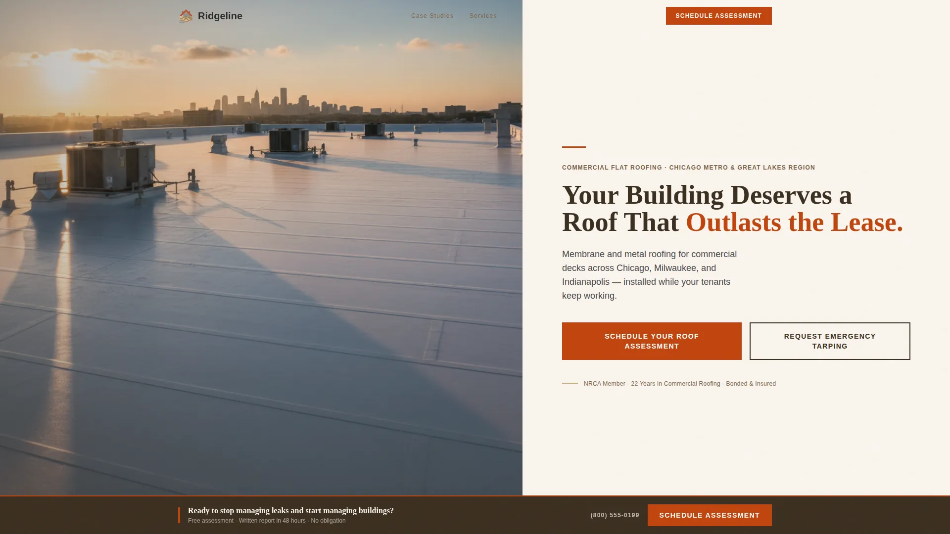 Office Building Construction Booking Website Template