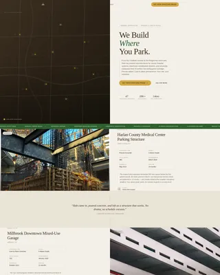 Parking Structure Construction Pricing Website Template