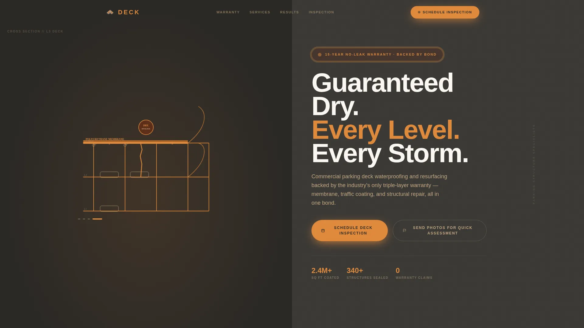 Parking Structure Construction Booking Website Template
