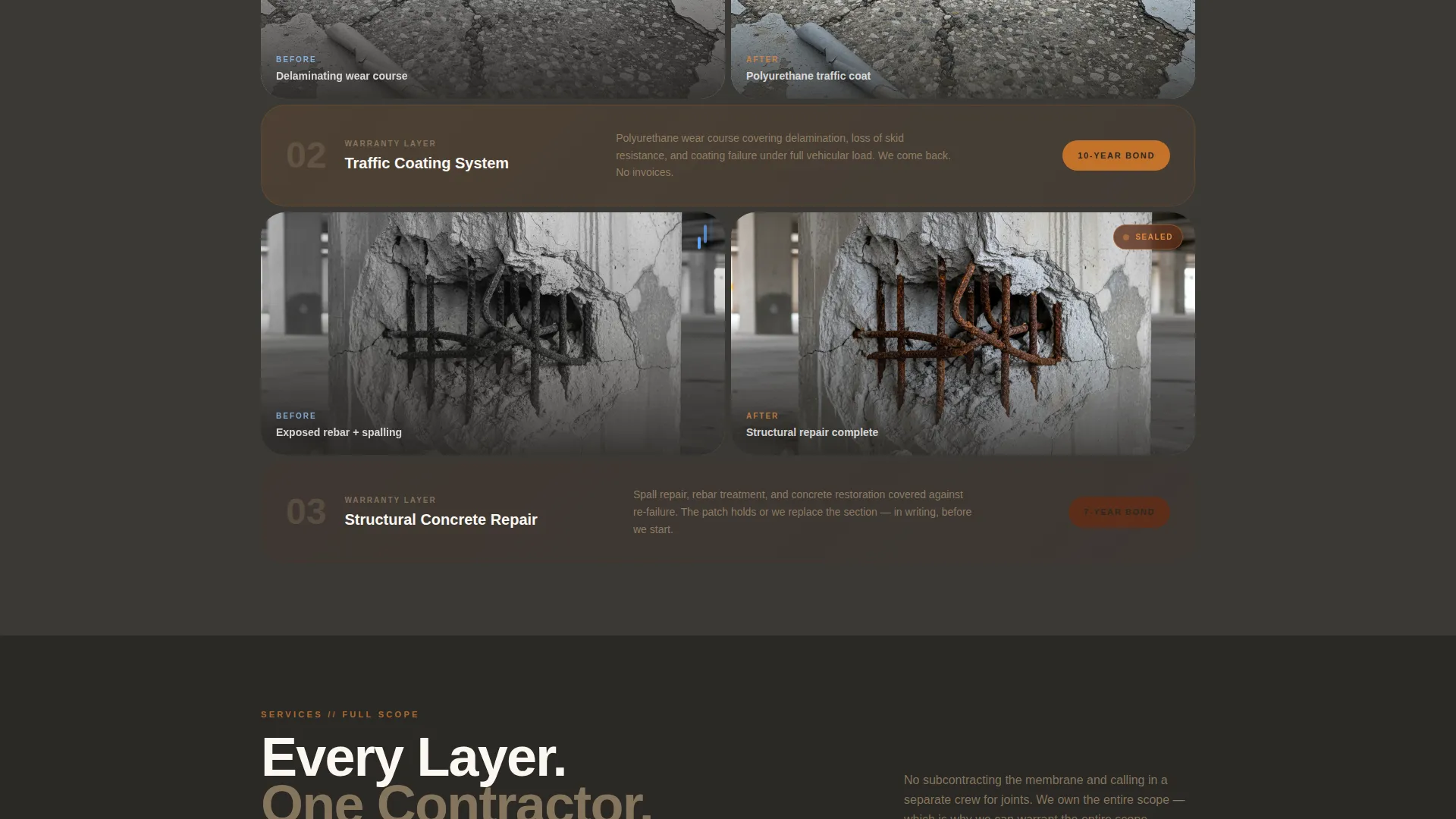 Parking Structure Construction Booking Website Template