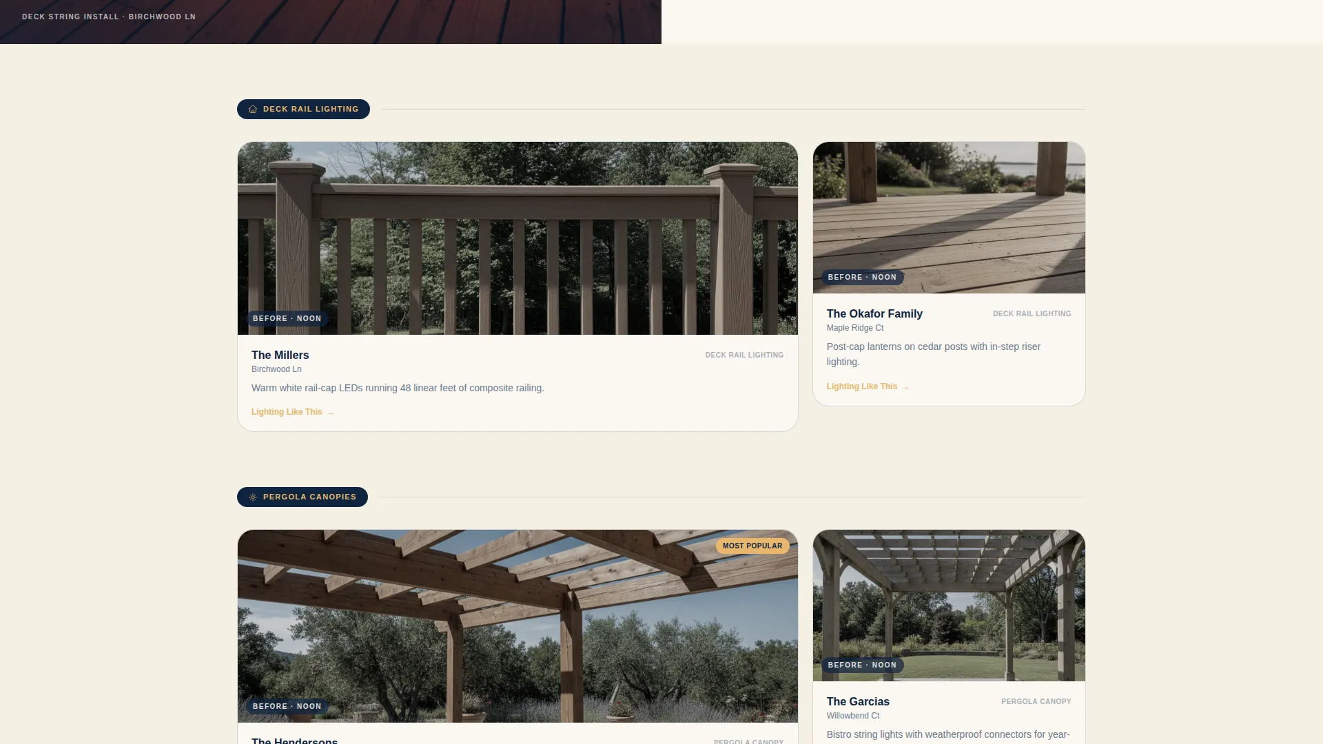Patio & Deck Renovation Booking Website Template