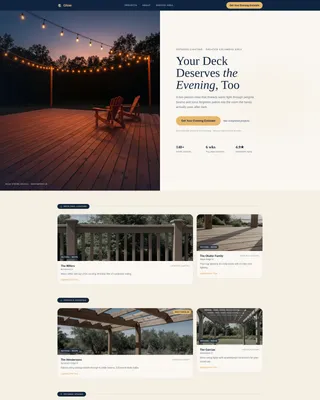 Patio & Deck Renovation Booking Website Template