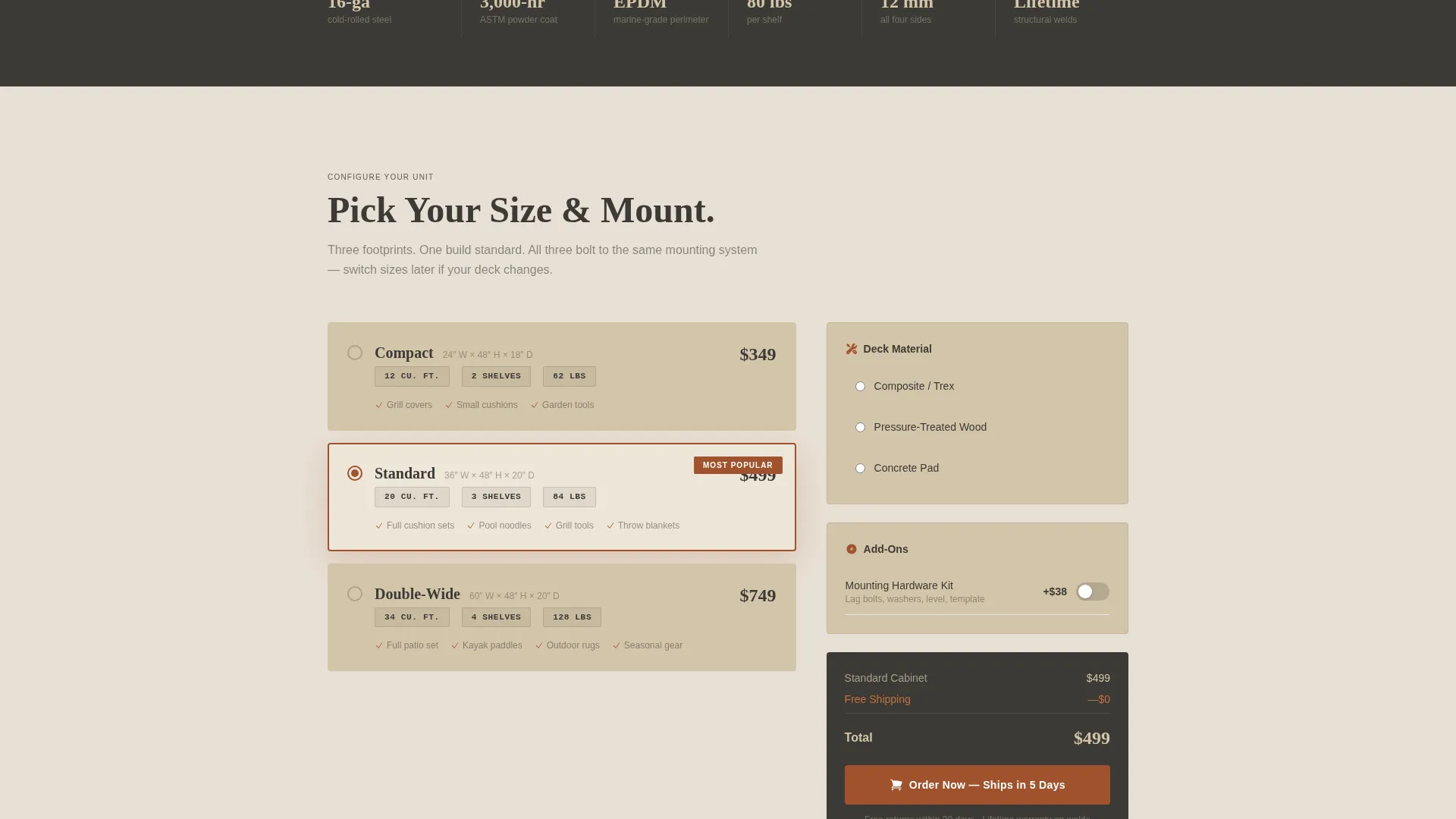 Patio & Deck Renovation Pricing Website Template