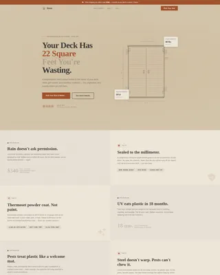 Patio & Deck Renovation Pricing Website Template