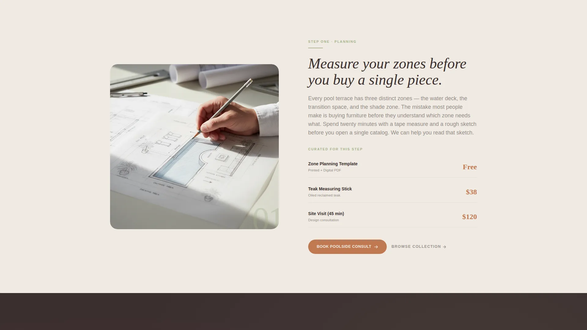 Pool Area Renovation Booking Website Template