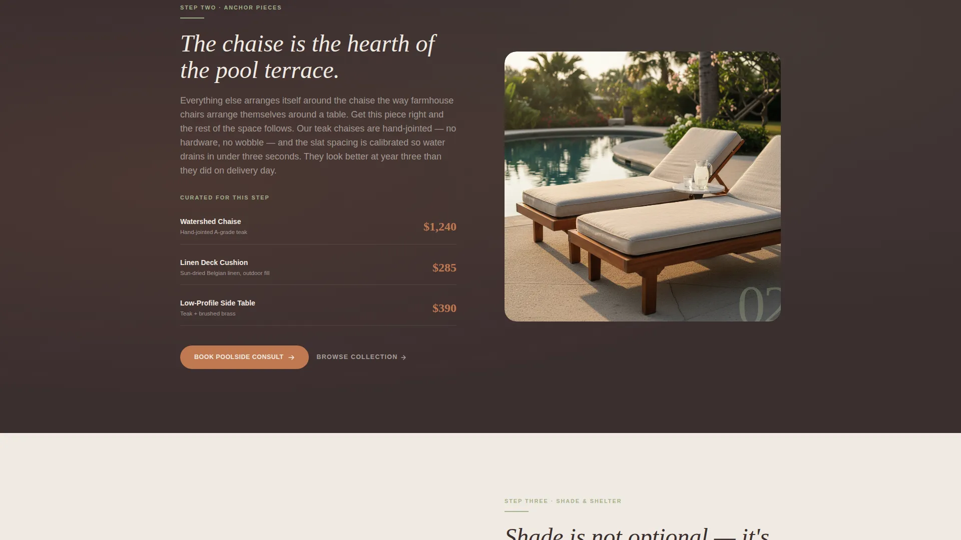 Pool Area Renovation Booking Website Template
