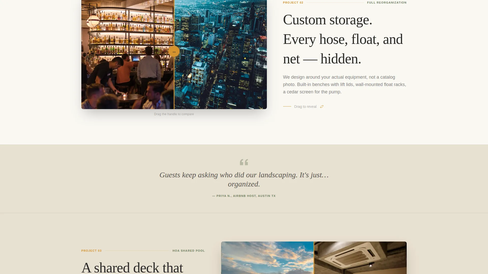 Pool Area Renovation Specialist Professional Website Template