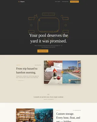 Pool Area Renovation Specialist Professional Website Template