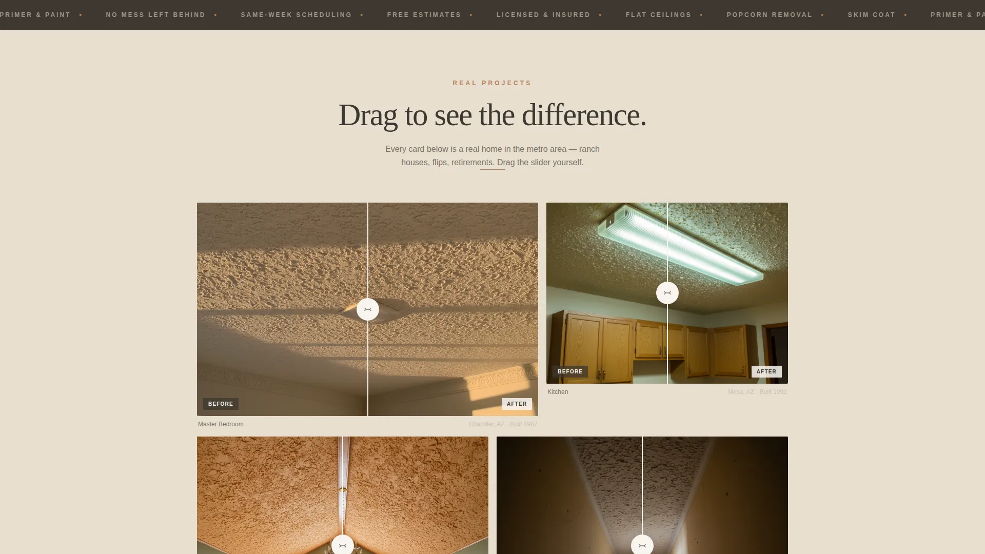 Drywall & Plastering Specialist Professional Website Template