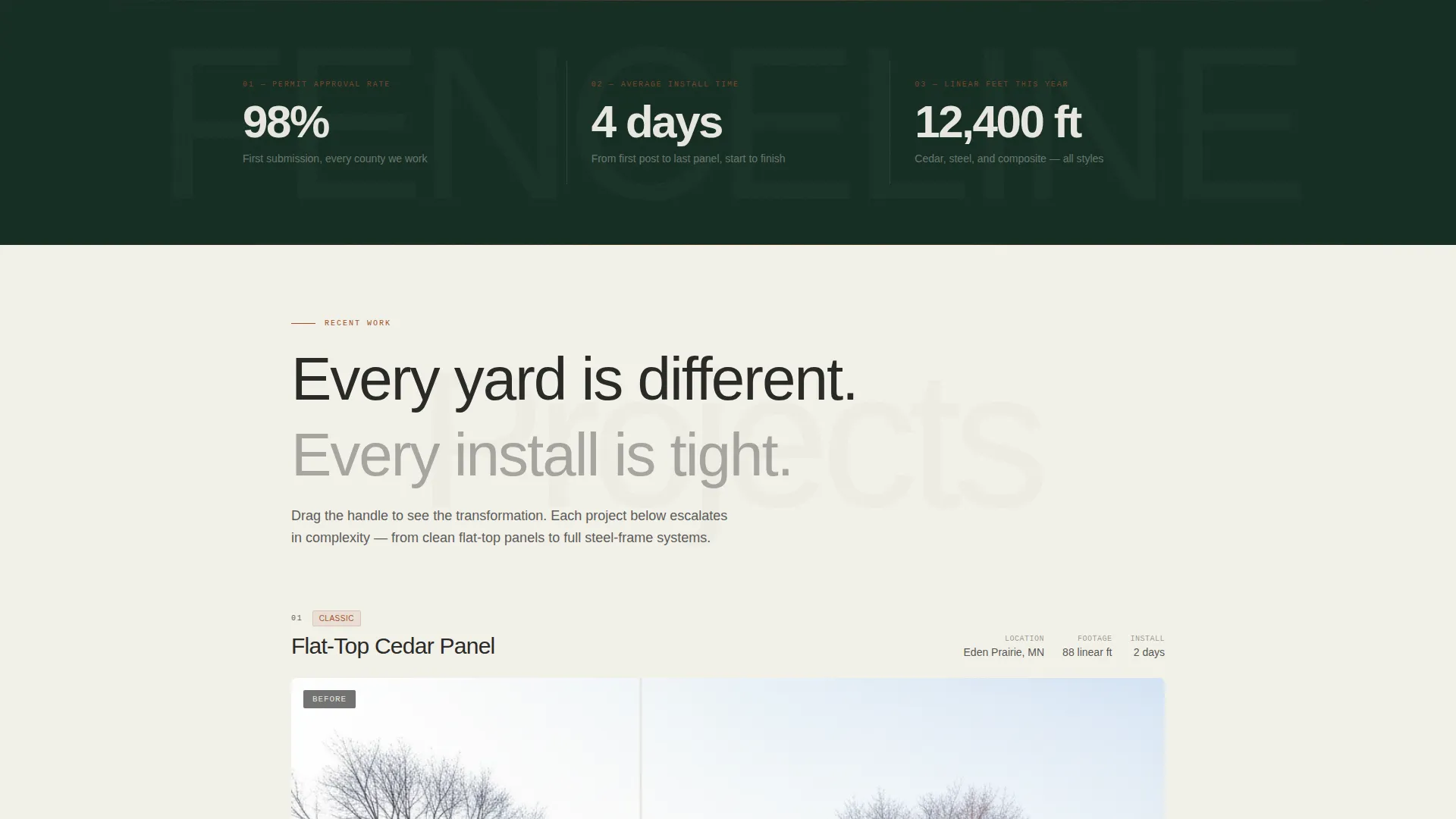 Fencing & Gate Installation Booking Website Template