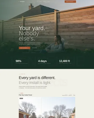 Fencing & Gate Installation Booking Website Template