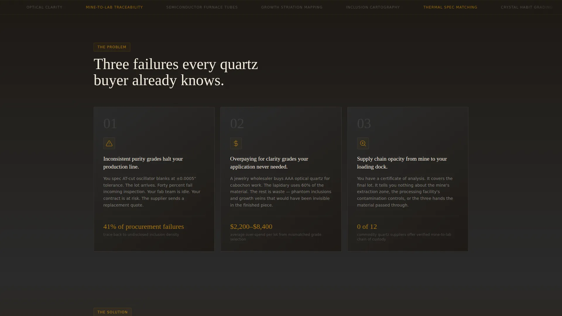 Quartz Products & Specialist Booking Website Template