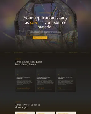 Quartz Products & Specialist Booking Website Template