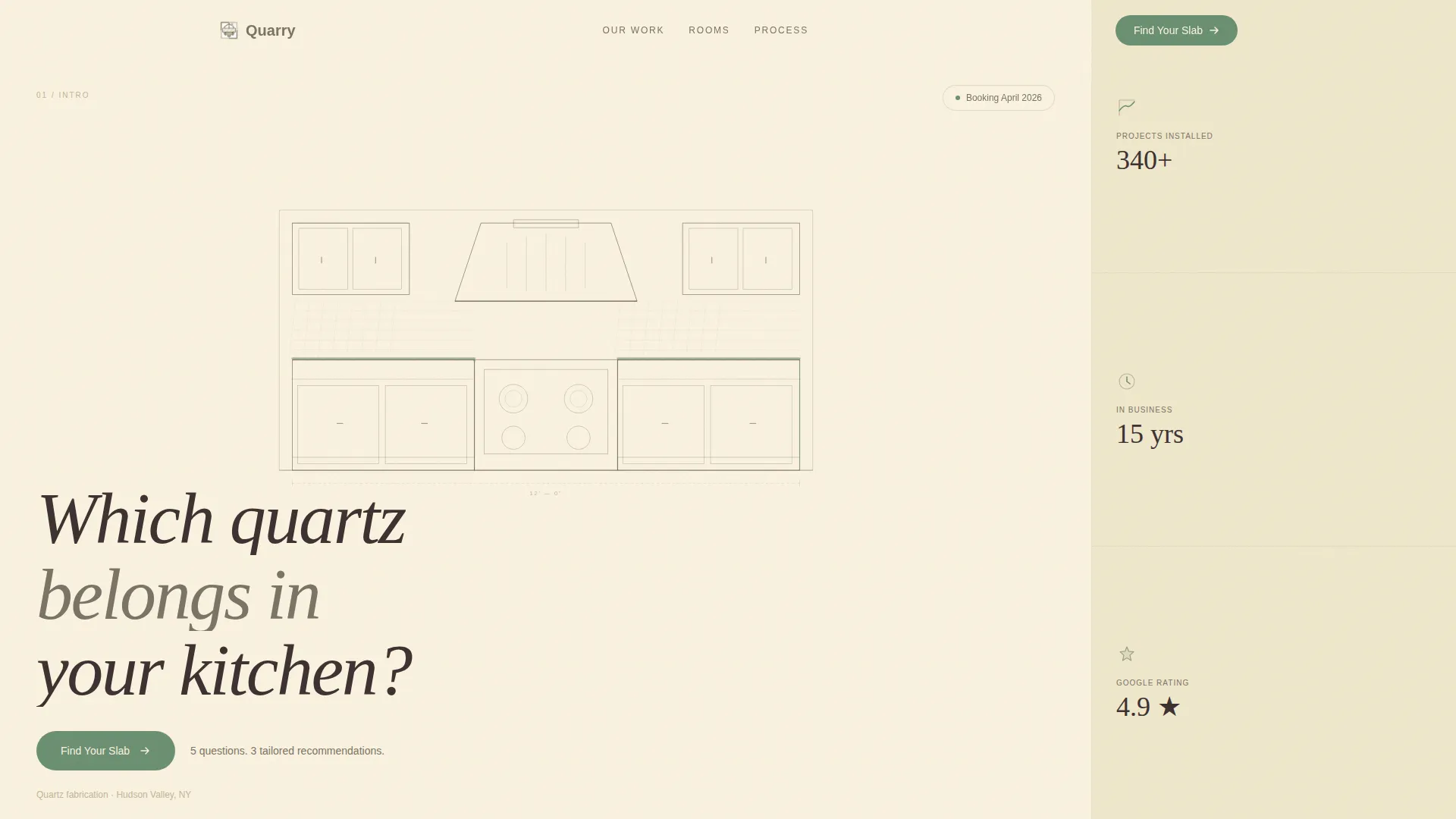 Quartz Products & Booking Website Template