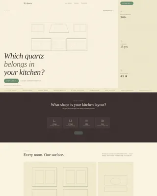 Quartz Products & Booking Website Template