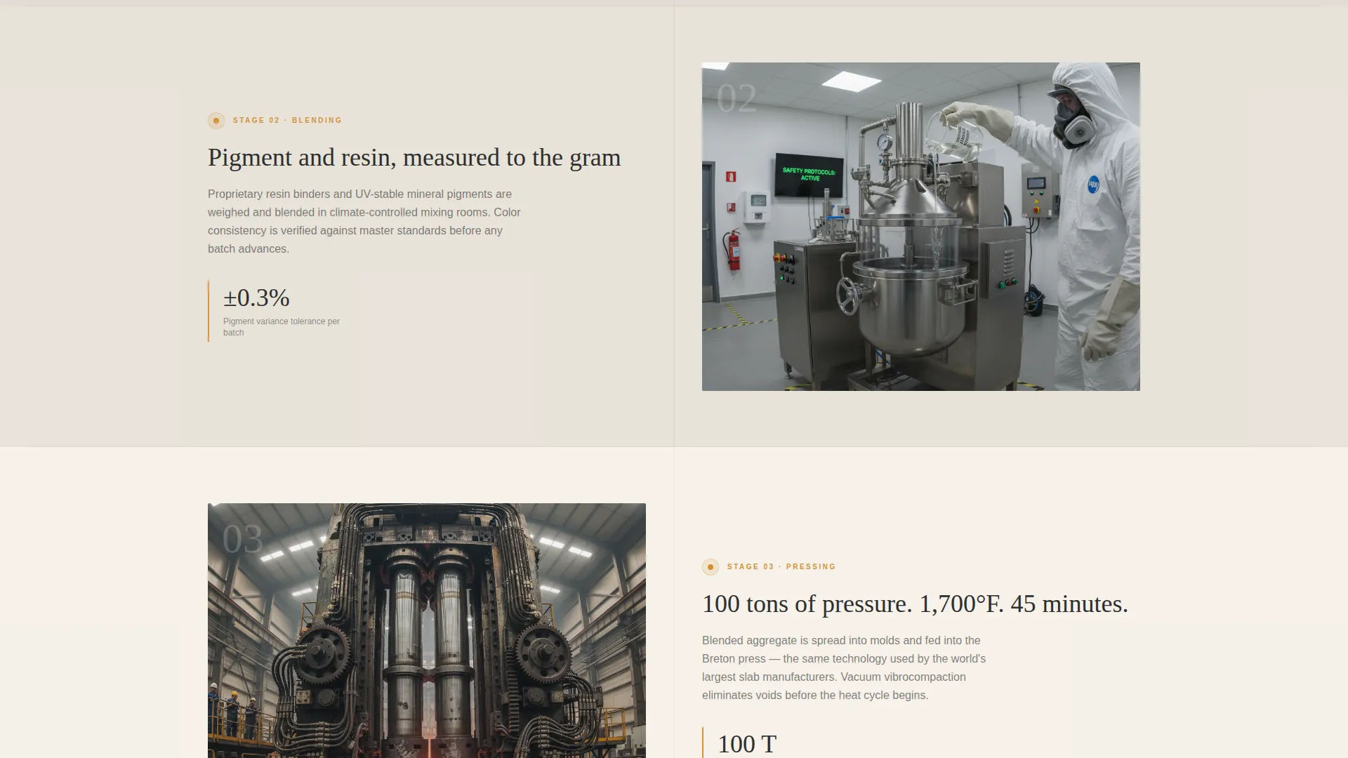 Quartz Manufacturer Landing Page Template