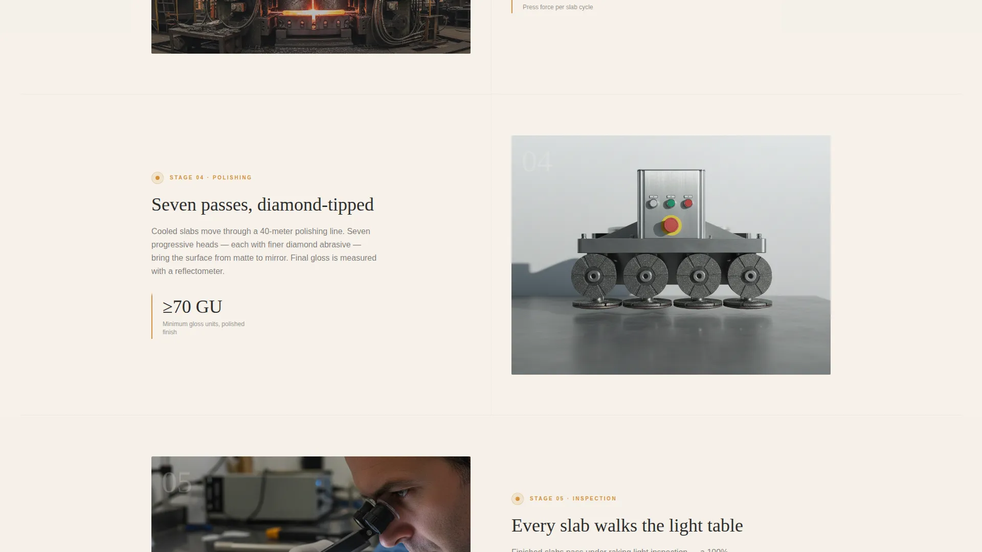 Quartz Manufacturer Landing Page Template