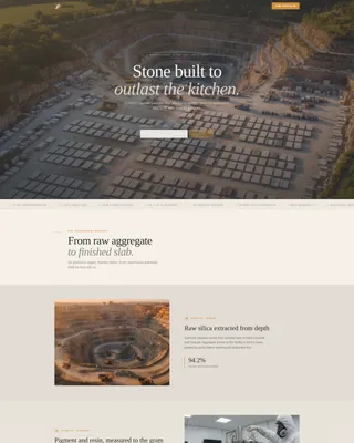 Quartz Manufacturer Landing Page Template