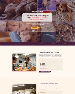Breeder Insurance Landing Page Template