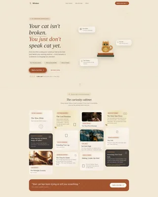 Cat Specialist Booking Website Template