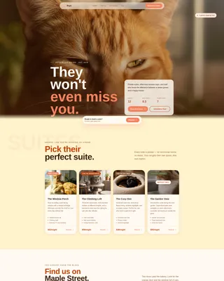 Cat Booking Website Template