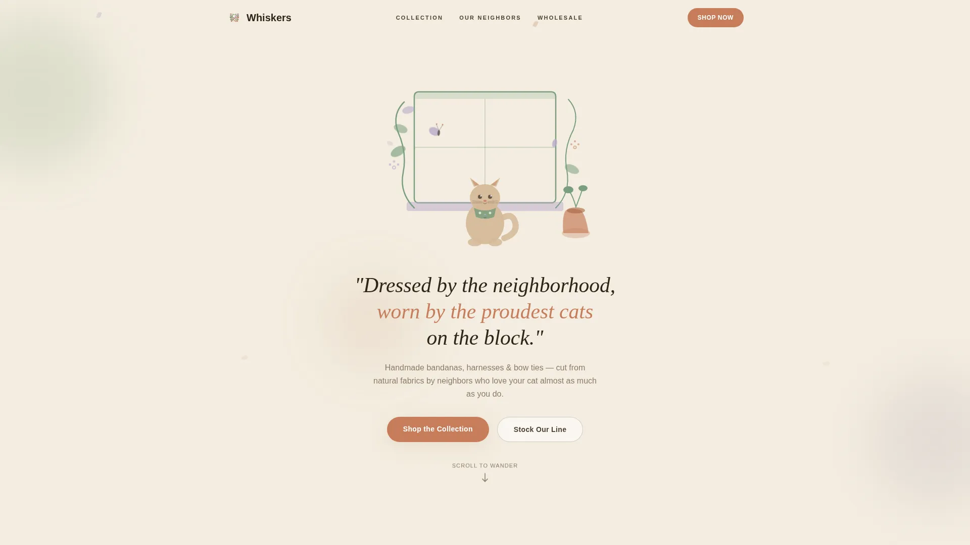 Handmade Cat Accessories Landing Page Template