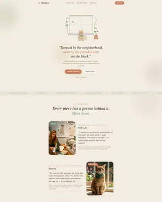 Handmade Cat Accessories Landing Page Template