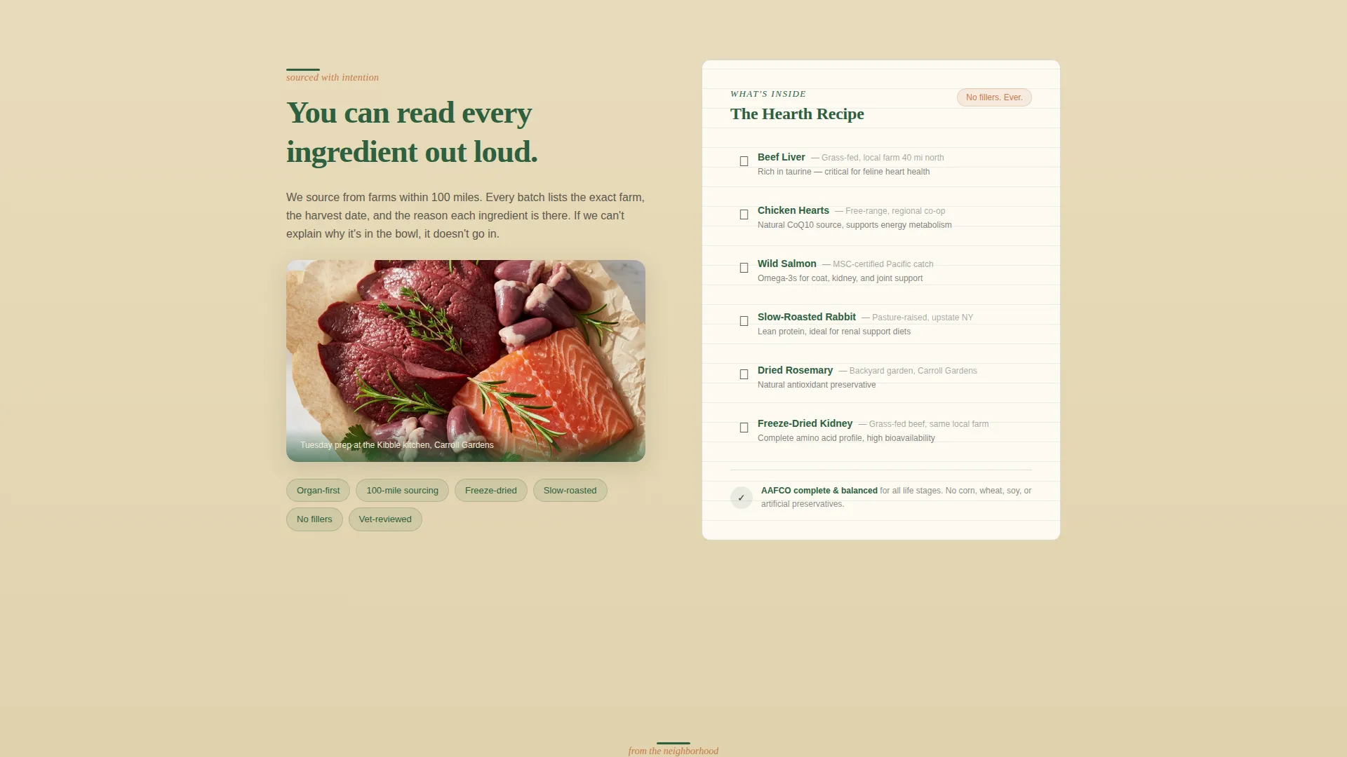 Cat Food & Nutrition Brand Landing Page Template