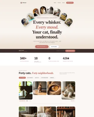 Cat Advanced Booking Website Template